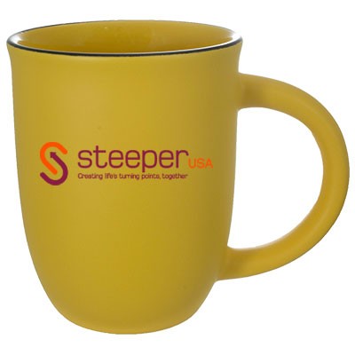 14 Oz. Salem II Yellow Matte Satin Custom Mug