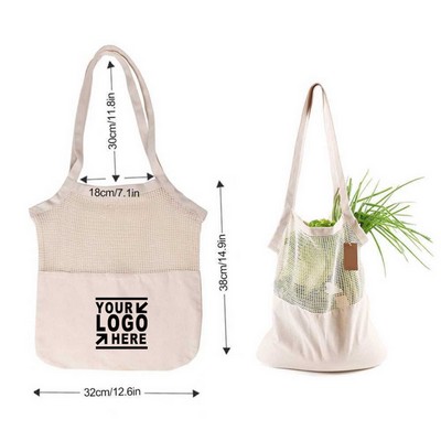 Reusable Cotton Mesh Tote