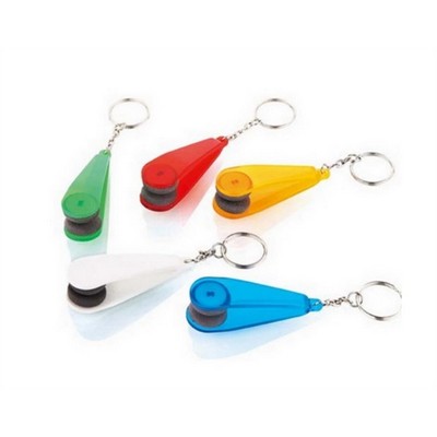 Swipe Keychain With Eyeglass Cleaner