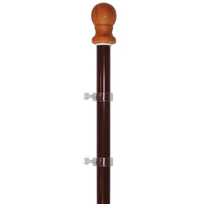 5' Wood Finish Aluminum Pole