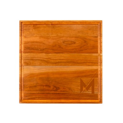 Cherry Cutting Board with Juice Groove 14-1/4"x14-1/4"x3/4"