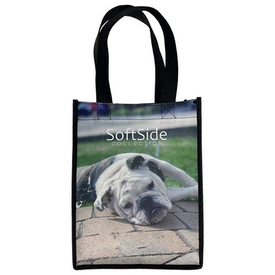 80G PET Tote Bag : 8" W x 10" H x 4" D