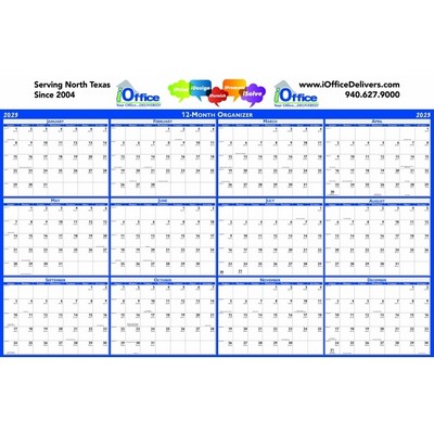 Horizontal Laminated Double Sided Wall Planner (24" x 37")