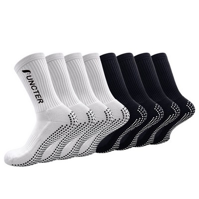 Men's Non Slip Socks, Ankle Socks with Cushion, Sport Athletic Running Socks