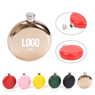 Round Stainless Steel Alcohol Flask