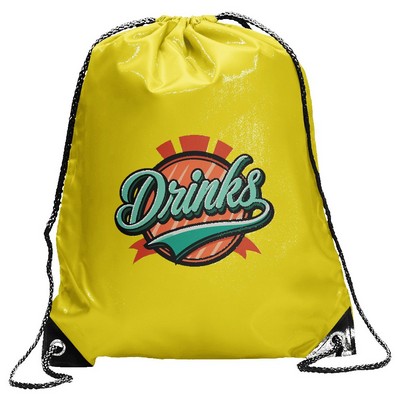 Polyester Drawstring Bag w/ Custom Logo