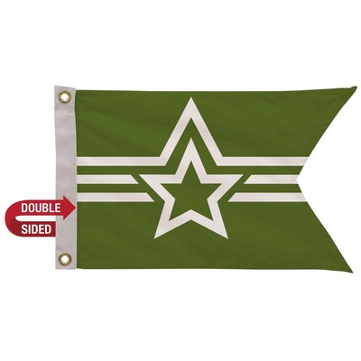 12" x 18' Polyester Guidon Flag Double-Sided