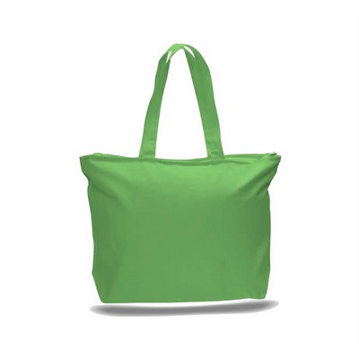 Jumbo Canvas Zipper Tote