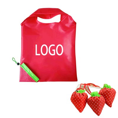 Strawberry reusable grocery shopping eco bags