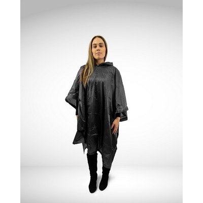 Vinyl Poncho - Black