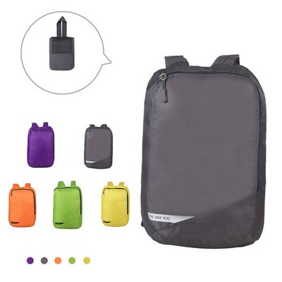 Versatile Polyester Travel Backpack: Compact and Folding Design