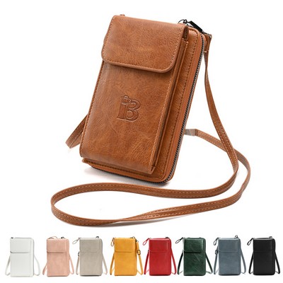 PU Leather Crossbody Sling Phone Bag