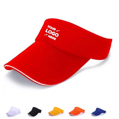 Sun Visor Hat With Stripe