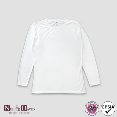 Women's Long Sleeve T-Shirts - White - 100% Polyester - Neil & David®