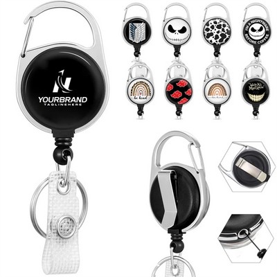 Retractable Badge Reel Keychain