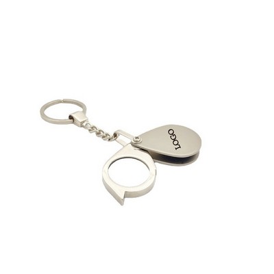 10X Pocket Magnifying Glass Keychain