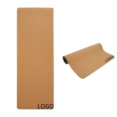 Extra-Large Cork Yoga Mat 72x26 Inch - 5mm Thick