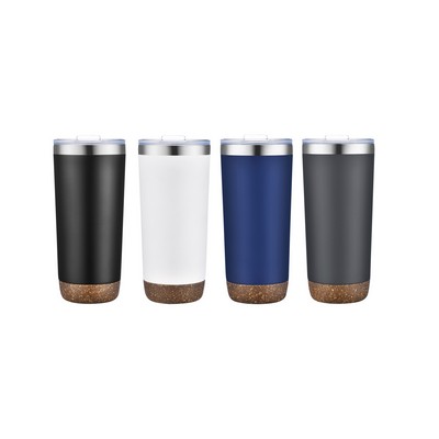 22 oz Vacuum Tumbler with Cork Bottom