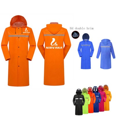 Outdoor Hiking Reflective Long Rain Jacket