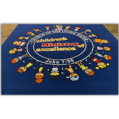 HD DigiPrinted Logo Rug - Oversized Business Rug w Logo - 9' x 9'