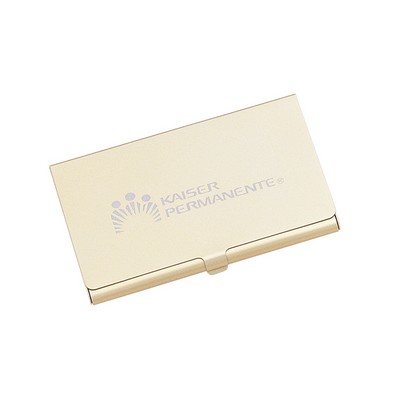 Aluminum Business Card Case in Gold Finish