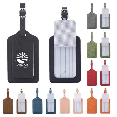 Faux Leather Luggage Tag