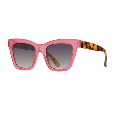 Mari Eco-Process Polarized Sunglasses w/Pink & Tortoise Frame