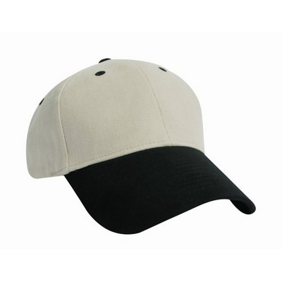 8090T Two Tone Constructed Heavy-Brushed Cotton Twill Cap