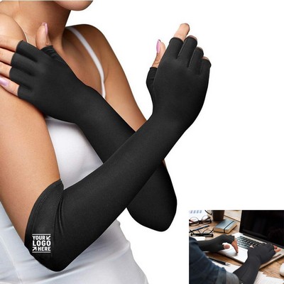 Copper Compression Long Arthritis Gloves