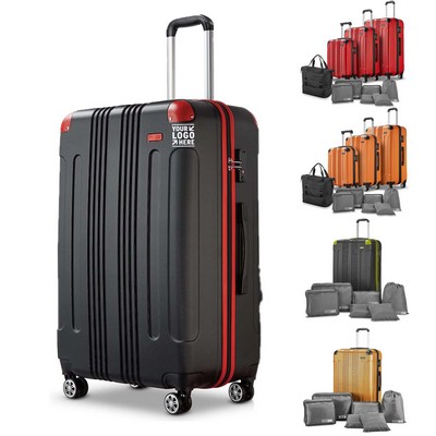 ABS Hardside TSA Lock Sturdy Luggage Sets with Spinner Wheels for Women and Men