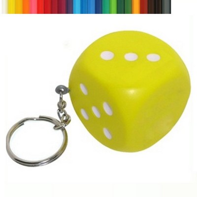 Small Dice Stress Ball Keychain