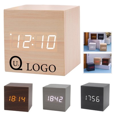 Wooden Electronic Desk Alarm Clock