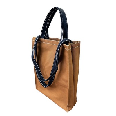 Double Handle Tote bag 14"x16"x4" Full Gusset -100% Natural Cotton Canvas -Self fabric Handles