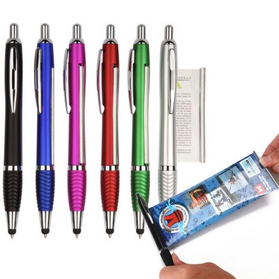 Banner Ballpoint Pen With Stylus