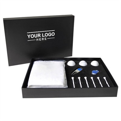 Golf Gift Set Including Towel Balls Tee and Ball Marker