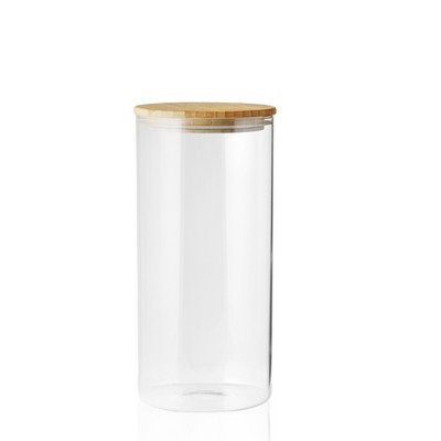 Store N Go Glass Storage Jars with Bamboo Lids 44 oz