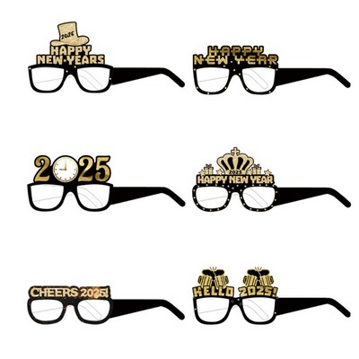 2025 New Year's Eve Paper Glasses