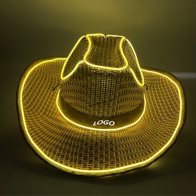 Litgt-Up Cowboy Straw Hat