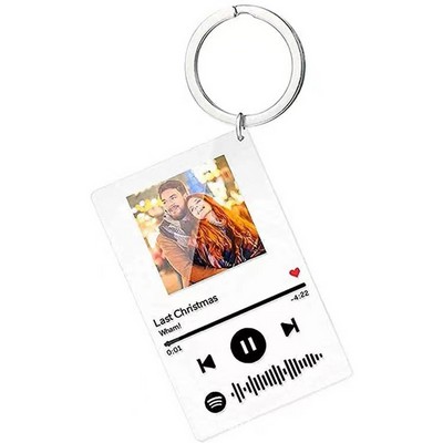 Custom Music Song & Photo Acrylic Keychain