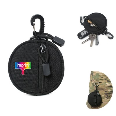 Round Coin Bag with Carabiner