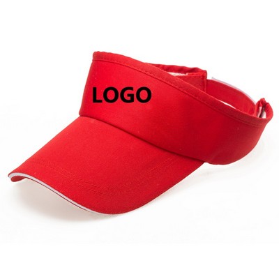 Solid Color Cotton Sun Protection Visor Caps