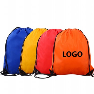 Adjustable Polyester Drawstring Backpack