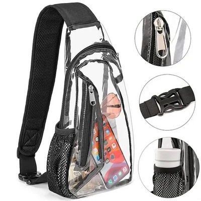 Transparent Sling Bag for Stadium Events and Security Checks