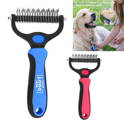 Dual-Sided Pet Grooming Brush Comb