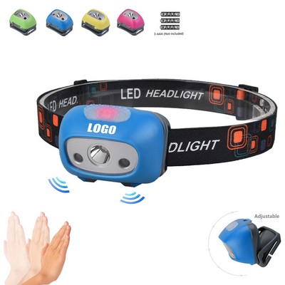 Sensor Activated Headlamp Flashlight with Sensor Modes