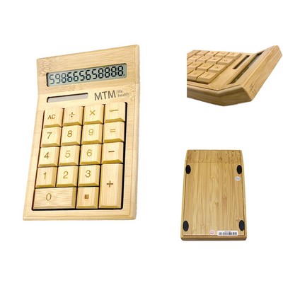 Bamboo Wooden Solar Calculator