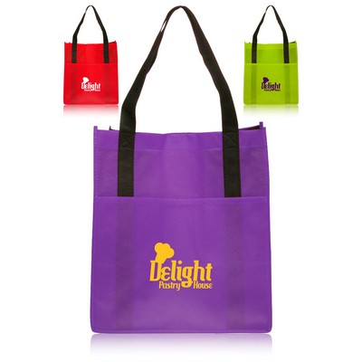 Non-Woven Shoppers Pocket Tote Bags