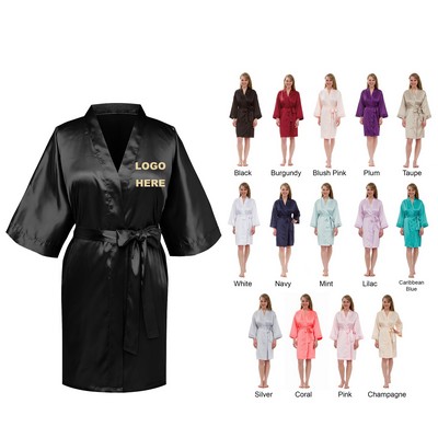 Women's Short Satin Robes