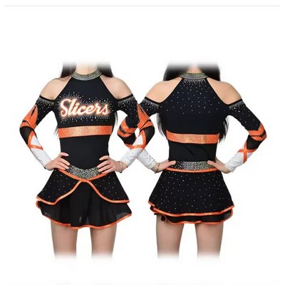 Bodysuit Mock Neck Dance Cheerleading Uniform