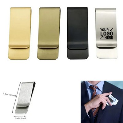 Stainless Steel Money Clip for Cash & Cards